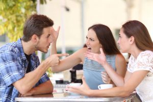 a family arguing after the settling of their parent's estate, working with ogborne law firm will help your family avoid this fate.